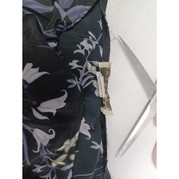 Vtg Charlote Russe Y2K Maxi Skirt  Black Purple Long Modest Sz M - Picture 5 of 7